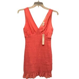 She + Sky Coral Mini Dress size Medium